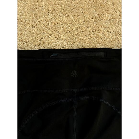 Athleta Women’s Accelerate Crop Leggings Size Small Black High-Rise Capri Pants - Picture 9 of 9